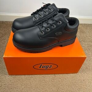 Lugz Axel Mens Black Low Top Work Boots Shoes MAXELV-001 Size 10 NEW Gorpcore